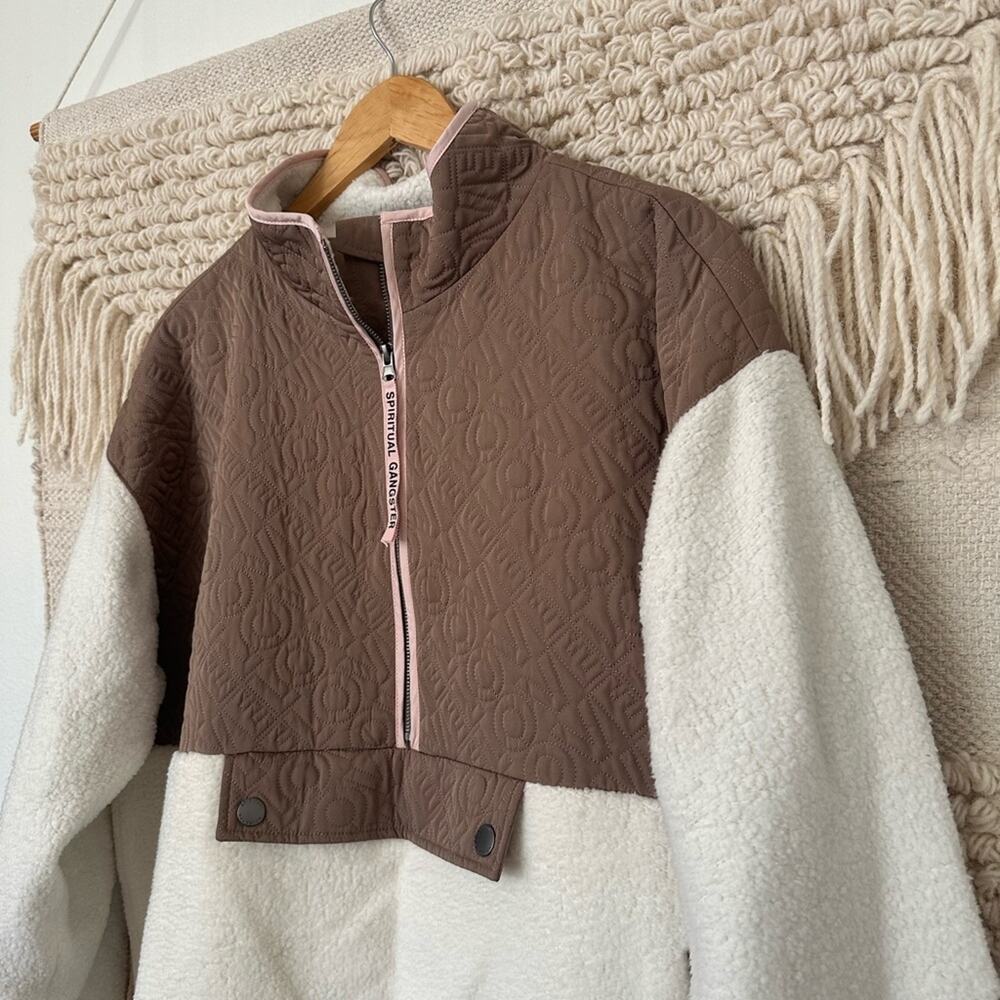 Spiritual Gangster Half Zip Sherpa Pullover NWT - Picture 2 of 7